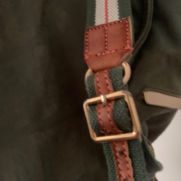 Vintage Juicy Couture Canvas + Leather Backpack Tote Bag - Picture 6 of 16